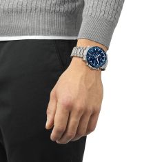 Tissot Supersport Chrono Blue Dial Stainless Steel Watch 42mm - T1254171104100