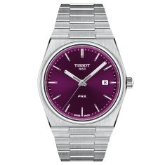 Tissot PRX Quartz Purple Dial Stainless Steel Watch 40mm - T1374101140100 Tissot PRX Quartz Purple Dial Stainless Steel Watch 40mm - T1374101140100