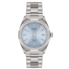 Tissot PRC 100 Solar Quartz Ice Blue Dial Stainless Steel Watch 34mm - T1518221135100 1