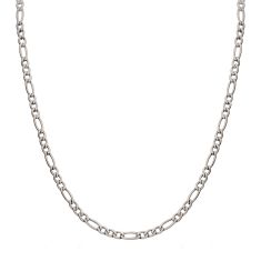 INOX Titanium 4.7mm Figaro Link Chain Necklace 1