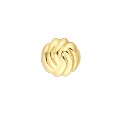 14k Yellow Gold Domed Love Knot Stud Earrings