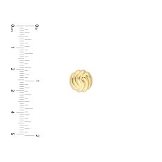 14k Yellow Gold Domed Love Knot Stud Earrings