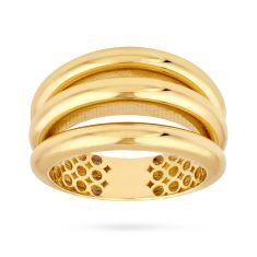 14k Yellow Gold Three-Row Open Band Ring 1
