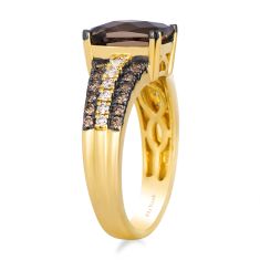 Le Vian® Chocolate Quartz® 1/2ctw Chocolate Diamonds® and Nude Diamonds™ 14k Honey Gold™ Ring - Size 7