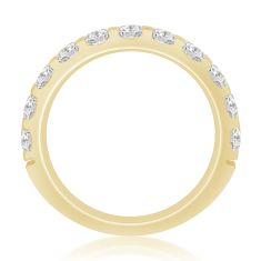 1 1/2ctw Diamond 14k Yellow Gold Prong-Set Wedding Band