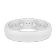 1 1/2ctw Diamond 14k White Gold Channel-Set Wedding Band