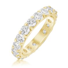 3ctw Round Diamond 14k Yellow Gold Eternity Wedding Band