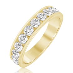 1ctw Diamond 14k Yellow Gold Channel-Set Wedding Band