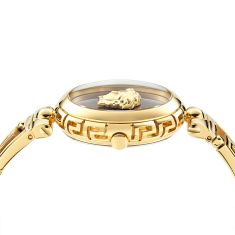Versace Medusa Jewel Black Sunray Dial IP Yellow Gold Bracelet Watch 34mm - VE0B00525