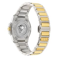Versace Greca Reaction Green Guilloche Dial Two-Tone Bracelet Watch 38mm - VE0D00425