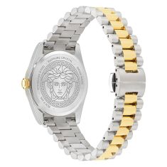 Versace Millenyium Green Sunray Dial Two-Tone Bracelet Watch 32mm - VE0E00425