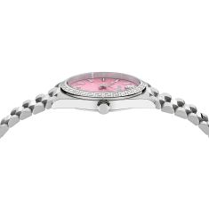 Versace Millenyium Pink Sunray Dial Stainless Steel Bracelet Watch 32mm - VE0E00725