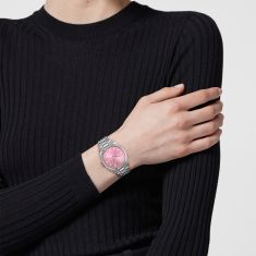 Versace Millenyium Pink Sunray Dial Stainless Steel Bracelet Watch 32mm - VE0E00725