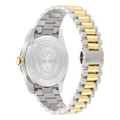 Versace Millenyium Black Sunray Dial Two-Tone Bracelet Watch 40mm - VE0G00525