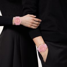 Versace Real Active Chrono Pink Ecoceramic Case Pink Dial Bio TPU Strap Watch 45mm - VE0L00425