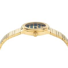 Versace Greca Logo Green Mother of Pear Dial Yellow Gold IP Stainless Steel Watch 33mm - VE0S00425
