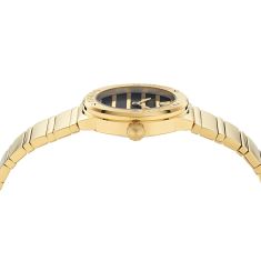 Versace Greca Logo Black Mother of Pear Dial Yellow Gold IP Stainless Steel Watch 33mm - VE0S00525