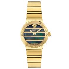 Versace Greca Logo Black Mother of Pear Dial Yellow Gold IP Stainless Steel Watch 33mm - VE0S00525 Versace Greca Logo Black Mother of Pear Dial Yellow Gold IP Stainless Steel Watch 33mm - VE0S00525