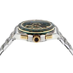 Vesace Greca Extreme Chrono Green Skeleton Dial Two-Tone Watch 43mm - VE0Y00125