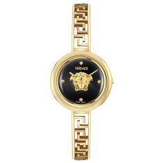 Versace Medusa Eclipse Black Guilloche Dial IP Yellow Gold Bangle Bracelet Watch 28mm - VE5F00326 Versace Medusa Eclipse Black Guilloche Dial IP Yellow Gold Bangle Bracelet Watch 28mm - VE5F00326