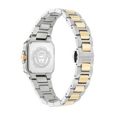 Versace Greca Edge White Sunray Dial IP Two-Tone Watch 30mm - VE5G00226