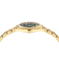 Versace Millenyium Black Mother of Pearl Diamond Dial IP Yellow Gold Stainless Steel Bracelet 32mm - VE5K00626