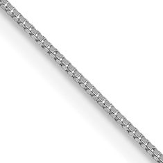 14k White Gold 0.5mm Box Chain Necklace