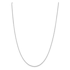 14k White Gold 0.95mm Box Chain Necklace 1