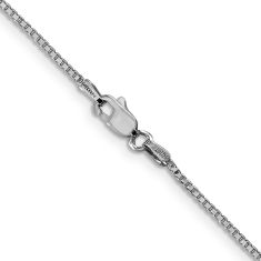 14k White Gold 1.1mm Box Chain Necklace