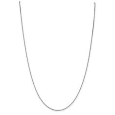 14k White Gold 1.1mm Box Chain Necklace 1