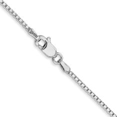14k White Gold 1.3mm Box Chain Necklace