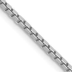 14k White Gold 1.5mm Box Chain Necklace