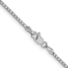 14k White Gold 1.5mm Box Chain Necklace