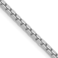 14k White Gold 1.9mm Box Chain Necklace
