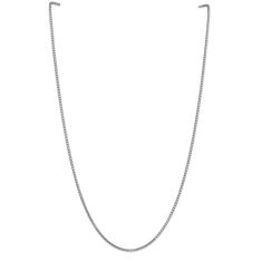 14k White Gold 1.9mm Box Chain Necklace 1