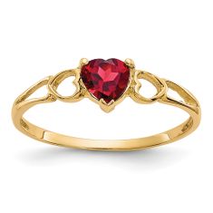 Heart Garnet 14k Yellow Gold Ring Heart Garnet 14k Yellow Gold Ring