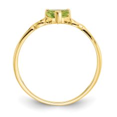 Heart Peridot 14k Yellow Gold Ring