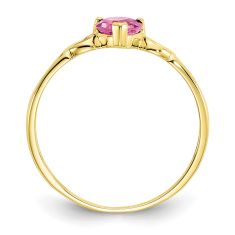 Heart Pink Tourmaline 14k Yellow Gold Ring