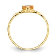 Heart Citrine 14k Yellow Gold Ring