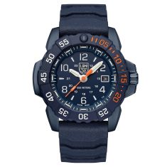 Luminox Navy SEAL Foundation Back to the Blue Blue Dial Orange Rubber Strap Military Dive Watch 45mm - XS3253CBNSFSET