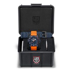 Luminox Navy SEAL Foundation Back to the Blue Blue Dial Orange Rubber Strap Military Dive Watch 45mm - XS3253CBNSFSET