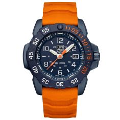 Luminox Navy SEAL Foundation Back to the Blue Blue Dial Orange Rubber Strap Military Dive Watch 45mm - XS3253CBNSFSET