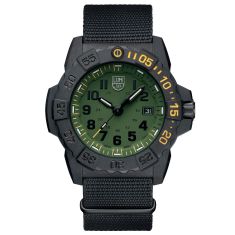 Luminox Navy SEAL Foundation 3500 Green Dial Black Rubber Strap Military Dive Watch 45mm - XS3517NSFSET
