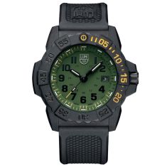 Luminox Navy SEAL Foundation 3500 Green Dial Black Rubber Strap Military Dive Watch 45mm - XS3517NSFSET