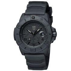 Luminox Navy SEAL Foundation 3600 Black Dial Black Rubber Strap Blackout Military Dive Watch 45mm - XS3601BONSF