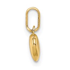 14k Yellow Gold 3D Puffed Heart Charm Pendant