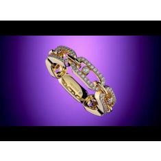 Messika Move Link Multi 1/10ctw Diamond White Gold Ring | Size 7