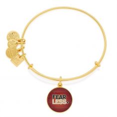 Alex and Ani Fearless Charm Bangle Shiny Gold Finish