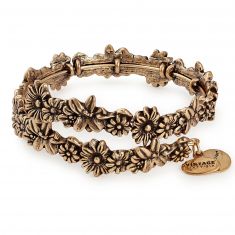 Alex and Ani Flora Wrap Rafaelian Gold Finish REEDS Jewelers