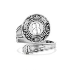 Alex and Ani Number 8 Spoon Ring Sterling Silver REEDS Jewelers